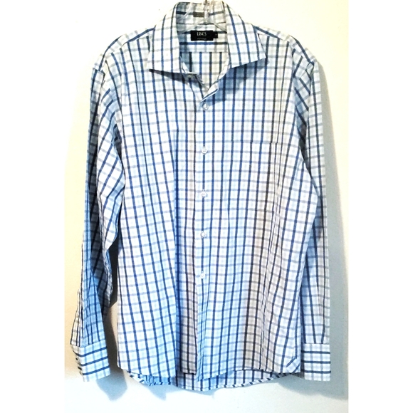 Linc's DC & Company long sleeve blue&white check shirt - Picture 1 of 4